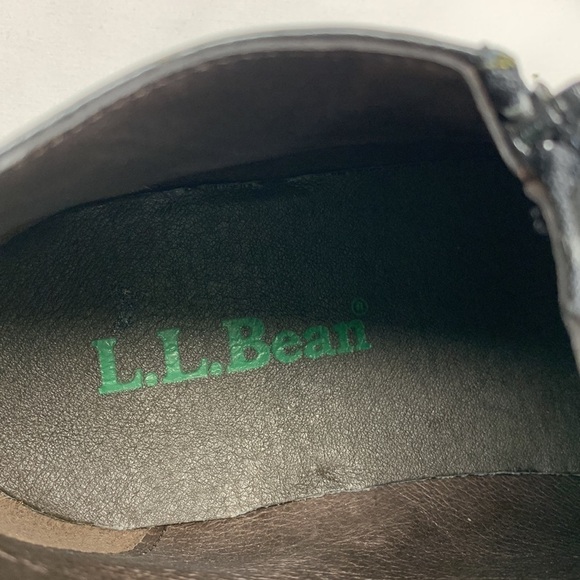 LL Bean Ankle Leather Boots with Zipper Black Size 6.5 - Picture 6 of 15
